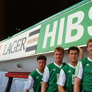 Hibernian football players under Hibs sign December 1988