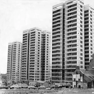 The high rise flats under construction on Westgate Road in Newcastle 24 August 1965