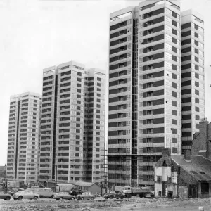 Westgate Road High Rise Flats Construction Print 1965
