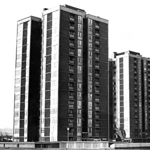 The high rise flats in Walker at the junction of Church Street