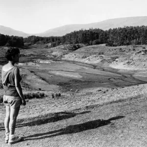 Hikers by Neuadd Lower Reservoir, Brecon Beacons Print 1990
