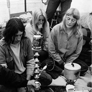 Hippies at Isle Of Wight Festival 1970
