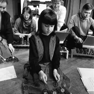 Hitting the right note... seven year old Polly Scott and her percussion group starred Hitting the right note... seven year old Polly Scott and her percussion group starred