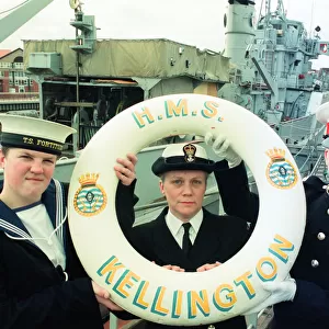 HMS Kellington, berthed at Stockton Quayside is now open to the public