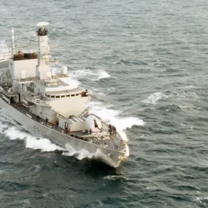 HMS Marlborough seen here approaching the Teesside coast on her inaugural visit to HMS Marlborough seen here approaching the Teesside coast on her inaugural visit to