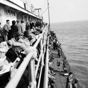 Holiday crowds in Southend, Essex. 23rd April 1957 Holiday crowds in Southend, Essex. 23rd April 1957