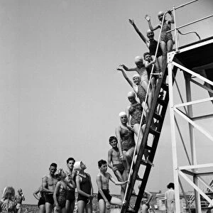 Holiday scenes in Weston-super-Mare, Somerset, England. 26th August 1949
