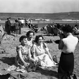 Temps de vacances à Scarborough, Yorkshire du Nord. Juin 1954.