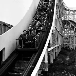 Holidaymakers enjoy a day out at Southend Kursaal, Essex. 13th July 1954