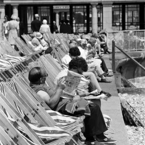 Eastbourne Summer 1976 Print: Holidaymakers at Play