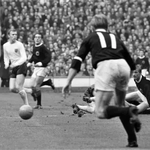 Home International Championship match at Wembley Stadium. England 2 v Scotland 2 Home International Championship match at Wembley Stadium. England 2 v Scotland 2