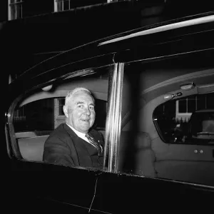 Home Secretary Henry Brooke leaves Number 10 Downing Street in the back of a car Home Secretary Henry Brooke leaves Number 10 Downing Street in the back of a car