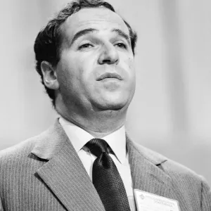 Home Secretary Leon Brittan pictured at the Conservative Party Conference in Brighton