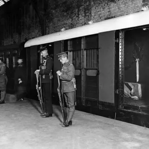 Print of the Unknown Warrior's Homecoming at Victoria Station