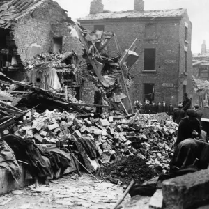 Print of Homes Destroyed on Anthony Street in Liverpool, 16th April 1941