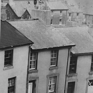 Homes on Stentiford Hill, Torquay shortly before their demolition in 1964