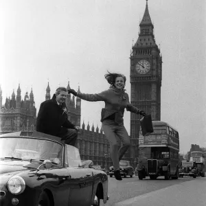 Honor Blackman Actress, Mar 1966 gave support to Tom Houston who is contesting Honor Blackman Actress, Mar 1966 gave support to Tom Houston who is contesting