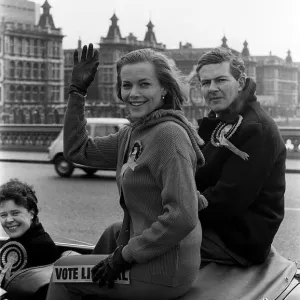 Honor Blackman Actress, Mar 1966 gave support to Tom Houston who is contesting Honor Blackman Actress, Mar 1966 gave support to Tom Houston who is contesting