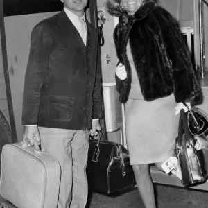 Honor Blackman and David Jacobs Print at London Airport