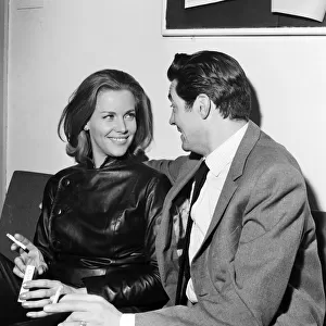 Honor Blackman and husband Maurice Kaufmann at Television House, Kingsway