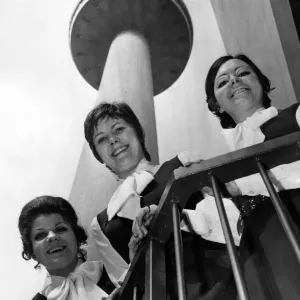 Three Hostesses at St Johns Beacon Print, 30th March 1971 Three Hostesses at St Johns Beacon Print, 30th March 1971