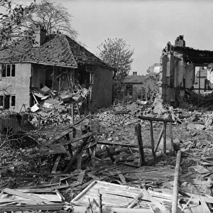 Houses in Kings Heath, Birmingham, damaged following a raid on the city. 28th August 1940