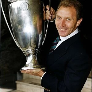 Howard Wilkinson Football Leeds Manager with the European Cup during the launch of a new