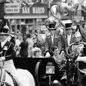 HRH Prince Charles marries Lady Diana Spencer. Picture shows the happy couple HRH Prince Charles marries Lady Diana Spencer. Picture shows the happy couple