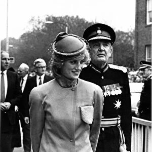 HRH Princess Diana, The Princess of Wales, visits Carlisle, North West of England