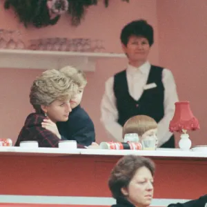Sa Altesse Royale la princesse Diana, La Princesse de Galles, avec ses fils le prince William et le prince Harry.