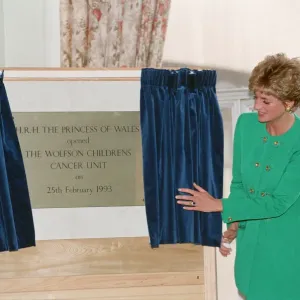 HRH Princess Diana, The Princess of Wales, opens the Wolfon Childrens Cancer Unit HRH Princess Diana, The Princess of Wales, opens the Wolfon Childrens Cancer Unit