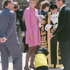 HRH Princess Diana, The Princess of Wales, meets the people of Birmingham, Midlands HRH Princess Diana, The Princess of Wales, meets the people of Birmingham, Midlands