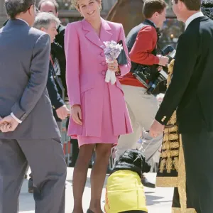 HRH Princess Diana, The Princess of Wales, meets the people of Birmingham, Midlands HRH Princess Diana, The Princess of Wales, meets the people of Birmingham, Midlands