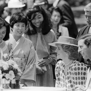 HRH Princess Diana, The Princess of Wales, and Prince Charles at a traditional tea