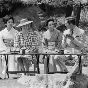HRH Princess Diana, The Princess of Wales, and Prince Charles at a traditional tea