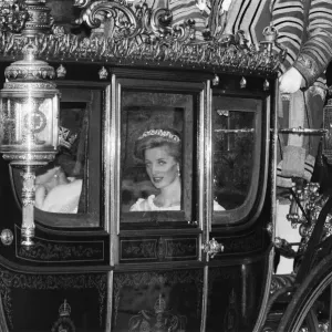 HRH Princess Diana, The Princess of Wales, attends The State Opening of Parliament HRH Princess Diana, The Princess of Wales, attends The State Opening of Parliament