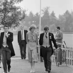 HRH Princess Diana, The Princess of Wales, at Guards Polo at Windsor, Berkshire
