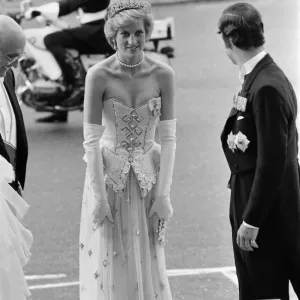 HRH Princess Diana and Prince Charles at German Embassy, London 1986 Print HRH Princess Diana and Prince Charles at German Embassy, London 1986 Print
