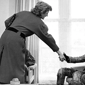 HRH Princess Diana, The Princess of Wales meets Pete the Punk at a Barnardo