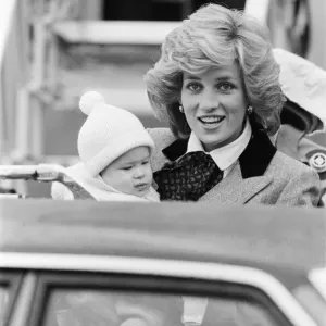 HRH Princess Diana, The Princess of Wales with Prince Harry Print
