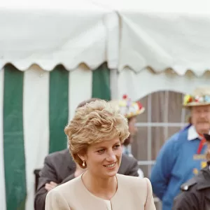 HRH The Princess of Wales, Princess Diana, visits Oxford today