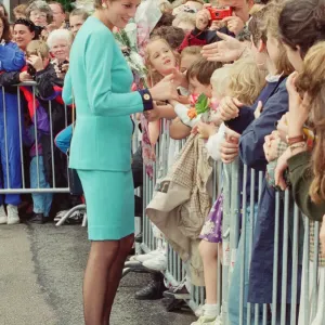HRH The Princess of Wales, Princess Diana, meets to locals of Bury St Edmunds, Suffolk HRH The Princess of Wales, Princess Diana, meets to locals of Bury St Edmunds, Suffolk