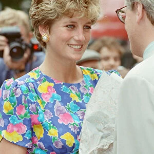 HRH The Princess of Wales, Princess Diana, visits The Lighthouse project for AIDS victims