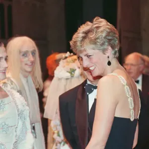 HRH The Princess of Wales, Princess Diana, arrives at The Coliseum in London to see HRH The Princess of Wales, Princess Diana, arrives at The Coliseum in London to see