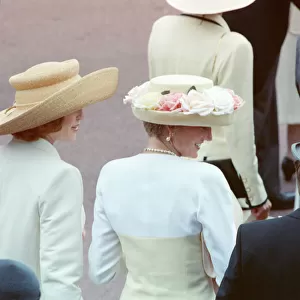 HRH The Princess of Wales, Princess Diana, (left) and The Duchess of York (right
