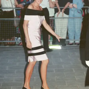 HRH The Princess of Wales, Princess Diana, arrives at Sadlers Wells Theatre in Islington HRH The Princess of Wales, Princess Diana, arrives at Sadlers Wells Theatre in Islington