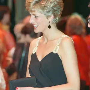 HRH The Princess of Wales, Princess Diana, arrives at The Coliseum in London to see HRH The Princess of Wales, Princess Diana, arrives at The Coliseum in London to see