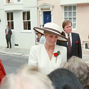 HRH The Princess of Wales, Princess Diana, at Portsmouth for a ceremony celebrating