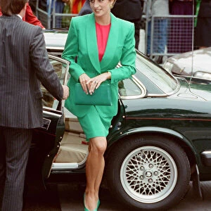 HRH The Princess of Wales, Princess Diana, arrives for an event