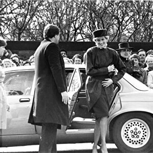 HRH The Princess of Wales, Princess Diana arrives to open the Tynemouth Day Centre